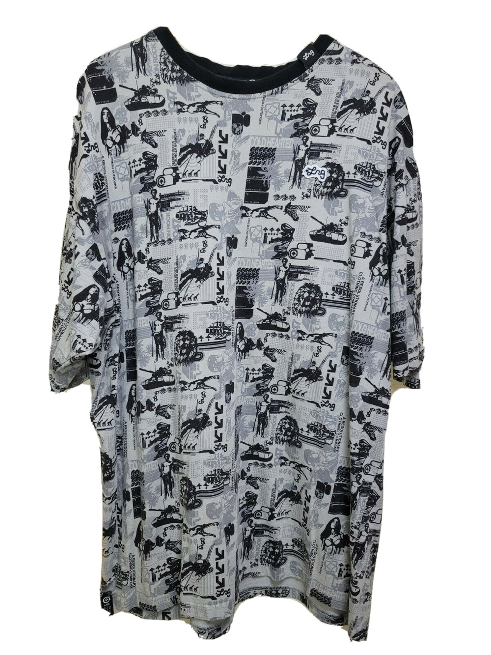 LRG "Roots and Equipment" Mens Pullover Polo Unique Design Size 4XL